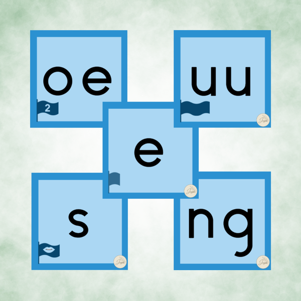 Letterkaartjes klein - blauw