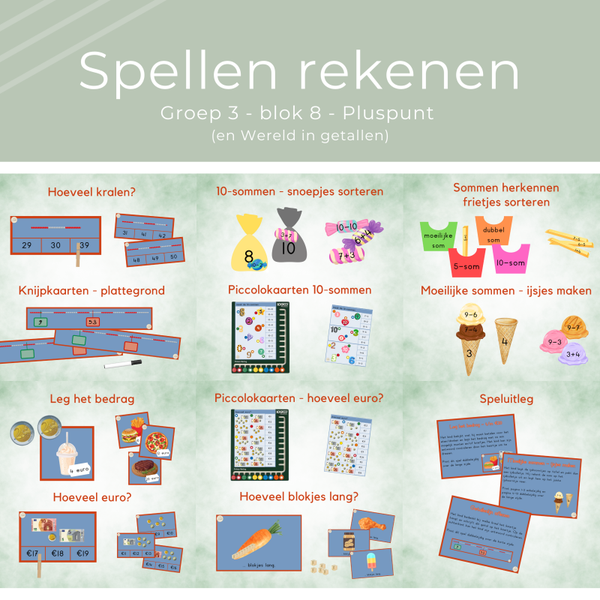 Spellenpakket rekenen groep 3 - blok 8