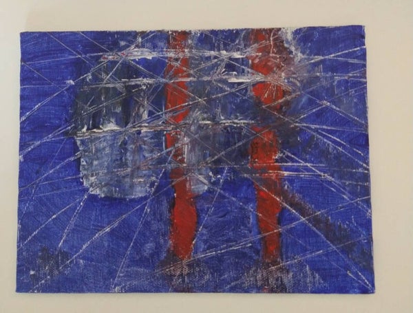 Abstract red and blue