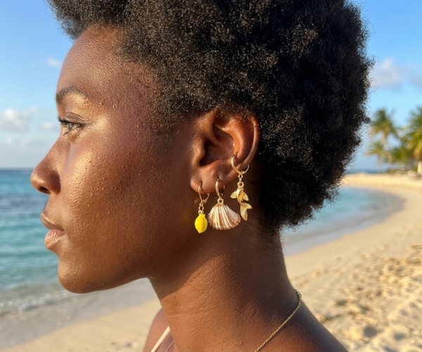 Mono boucle d'oreille collection "Summer Carpe Pop"