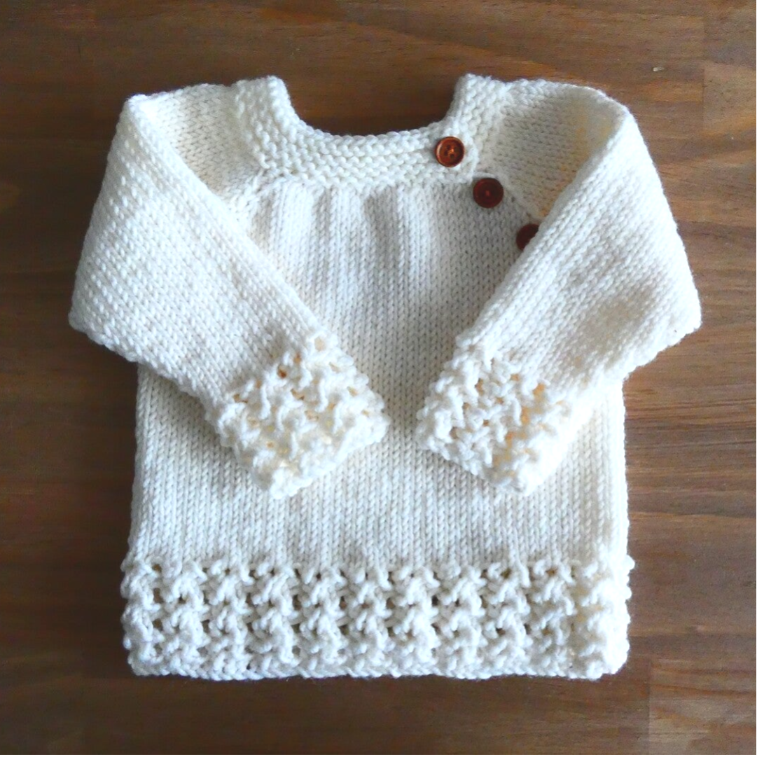 Modèle pull blanche neige pour bébé