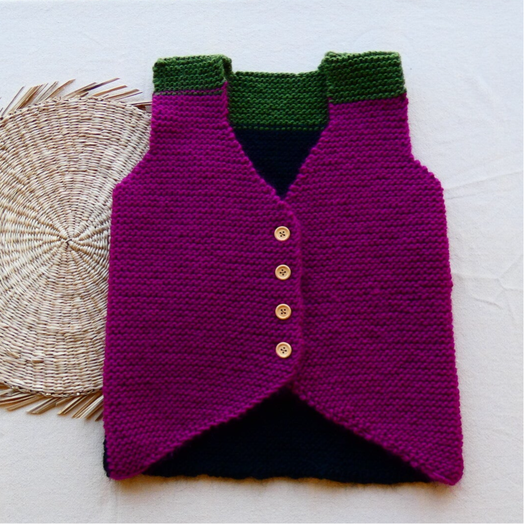 Modèle de gilet femme pour débutante