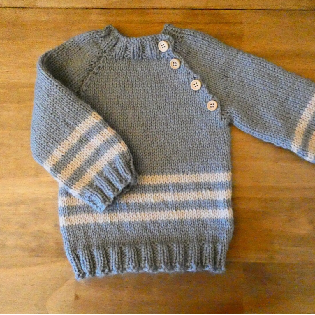 Modèle pull pour bébé petite marinière
