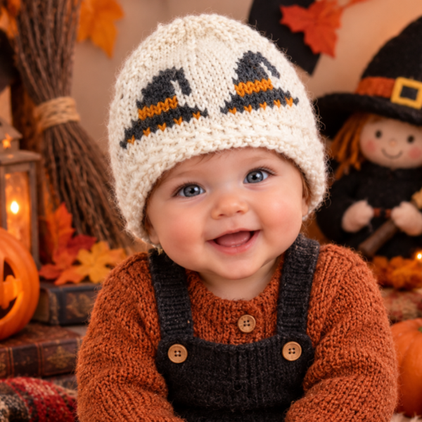 Baby witch hat knitting pattern