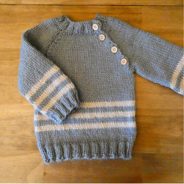 Modèle pull pour bébé petite marinière