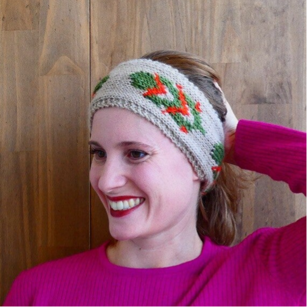 Hair band pattern with fire leaves