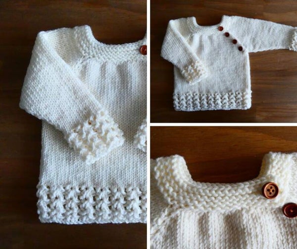 Modèle pull blanche neige pour bébé