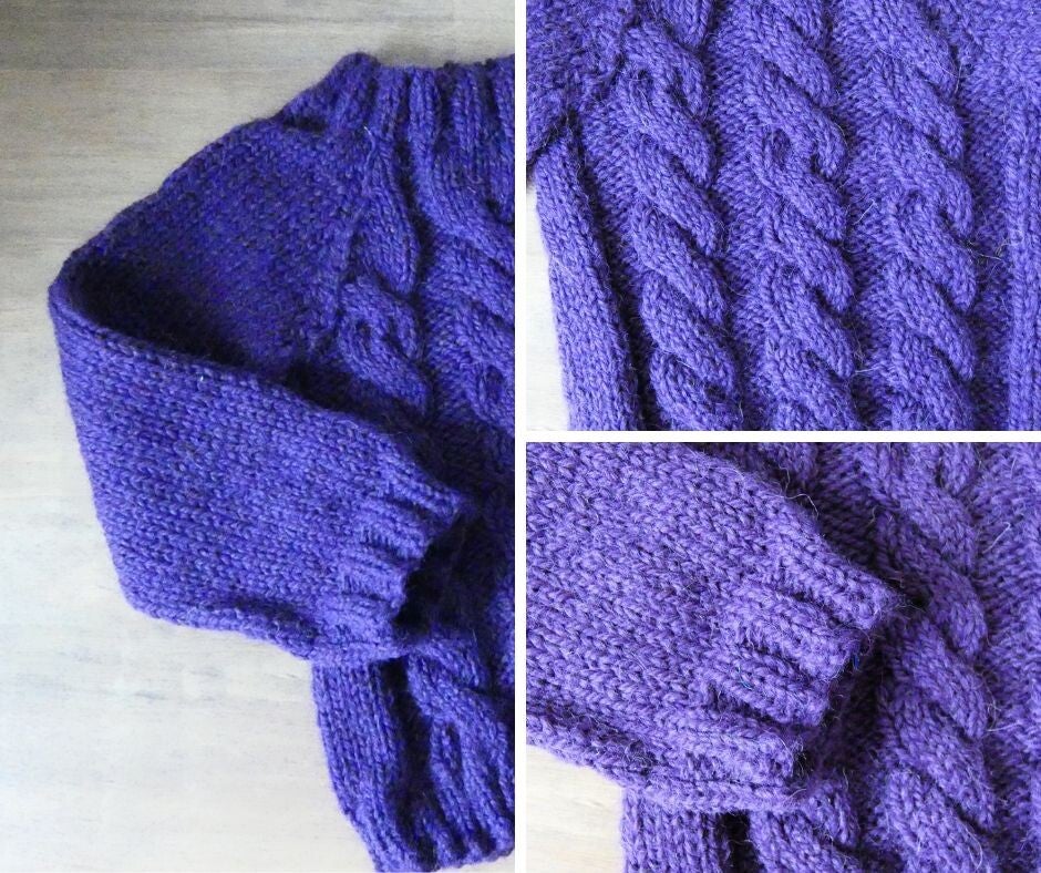 Modèle pull enfant triple torsade