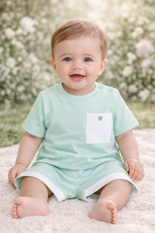 Pocket Shorts And T-shirt Set