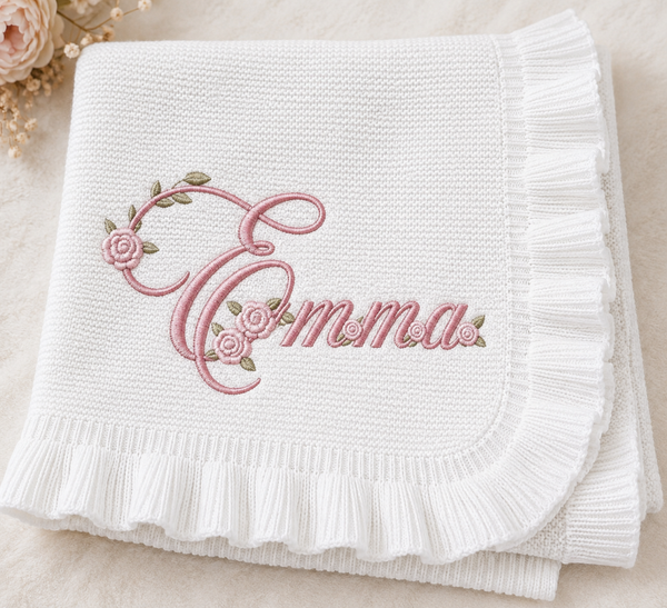 Floral Name Blanket