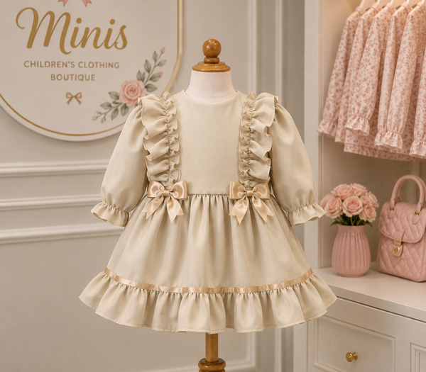 Caramel Frill Dress