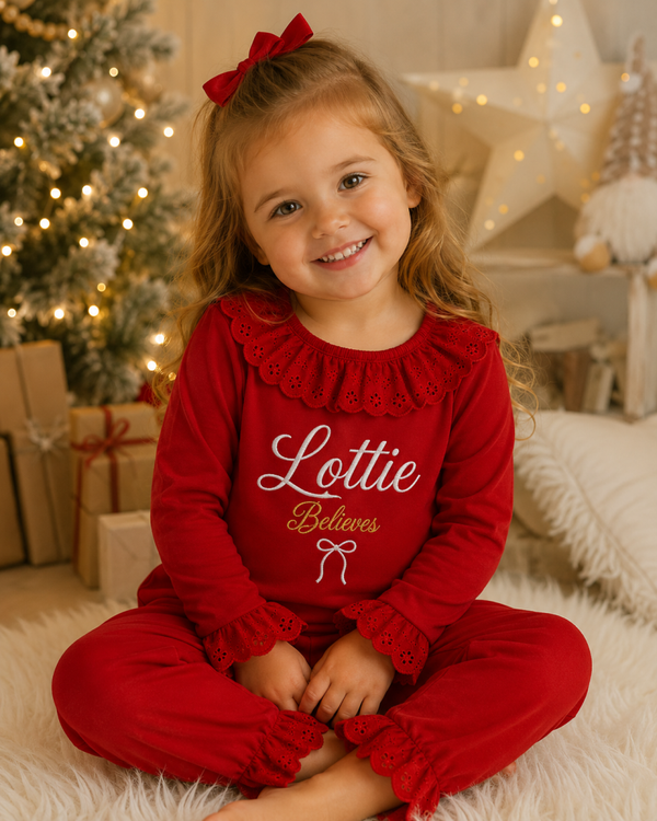 Frill Christmas Pyjamas