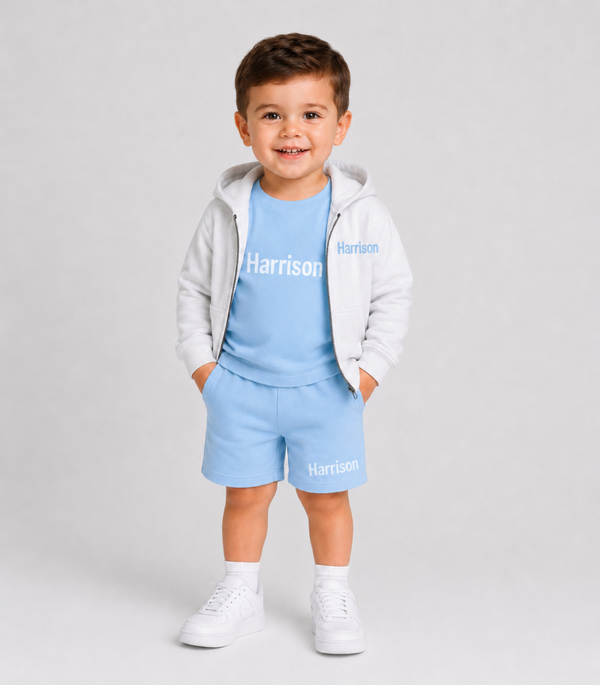 Personalised Shorts T-shirt and Jacket Set