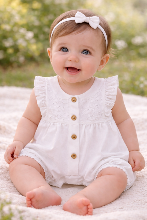Frill Romper With Headband