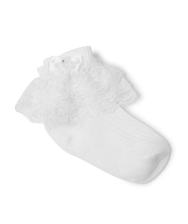 Ivory Frill Ankle Socks