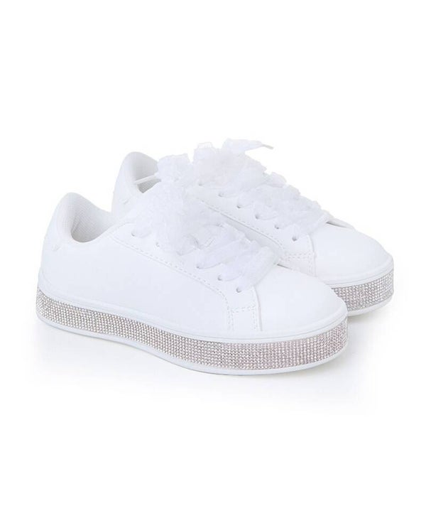 Witney White Glitter Trainers