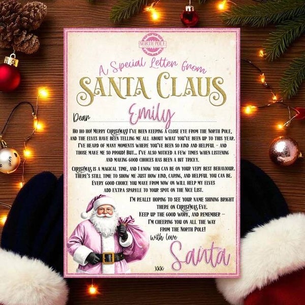 Personalised Santa Warning Letter