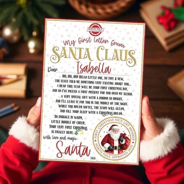 Personalised 1st Christmas Santa Letter
