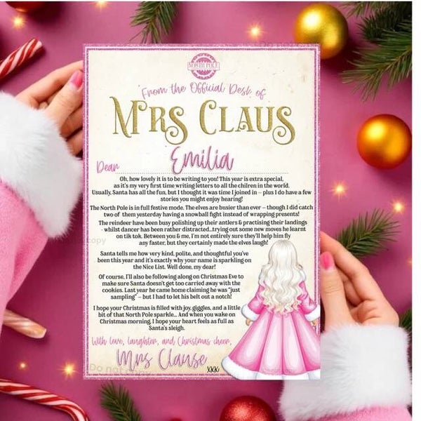 Personalised Mrs Clause Letter