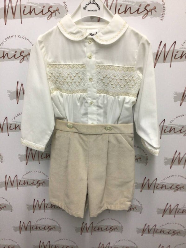 Sarah Louise Velvet Shorts And Shirt