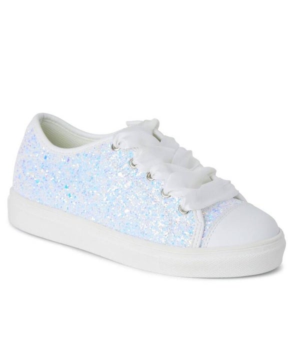 Trinity White Glitter Trainers