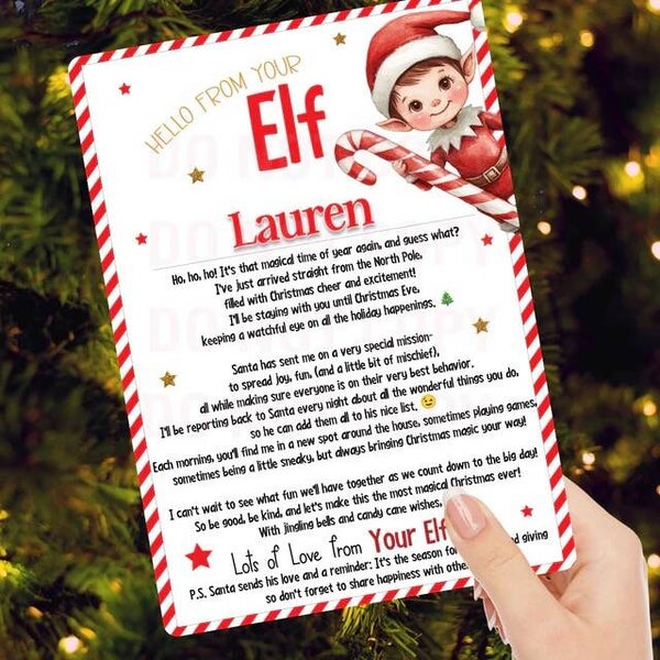 Personalised Elf/Elves Returning Letter