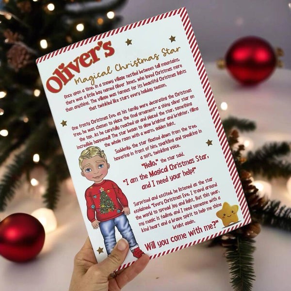 Magical Christmas Star Story Booklet - Boy's Version