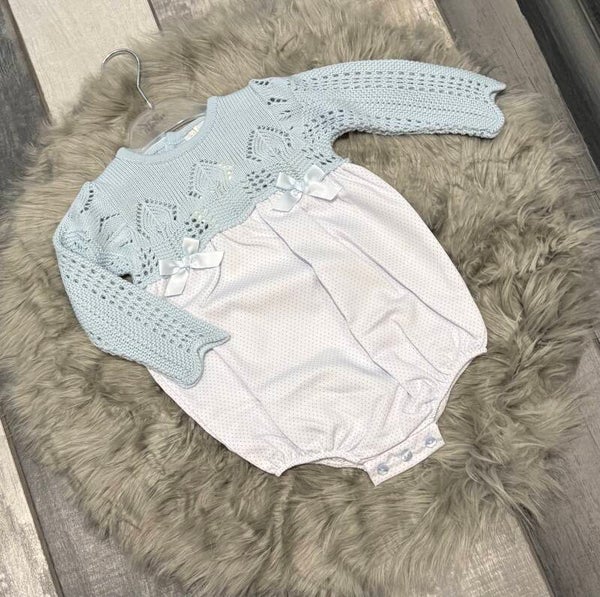 **SALE** Knitted Polka Dot Romper