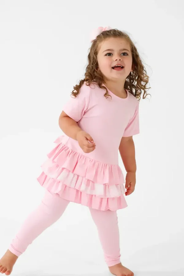 Hk Pink Willow Leggings and Bow Top