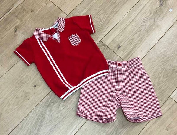 Sarah Louise Shorts And Collared T-shirt
