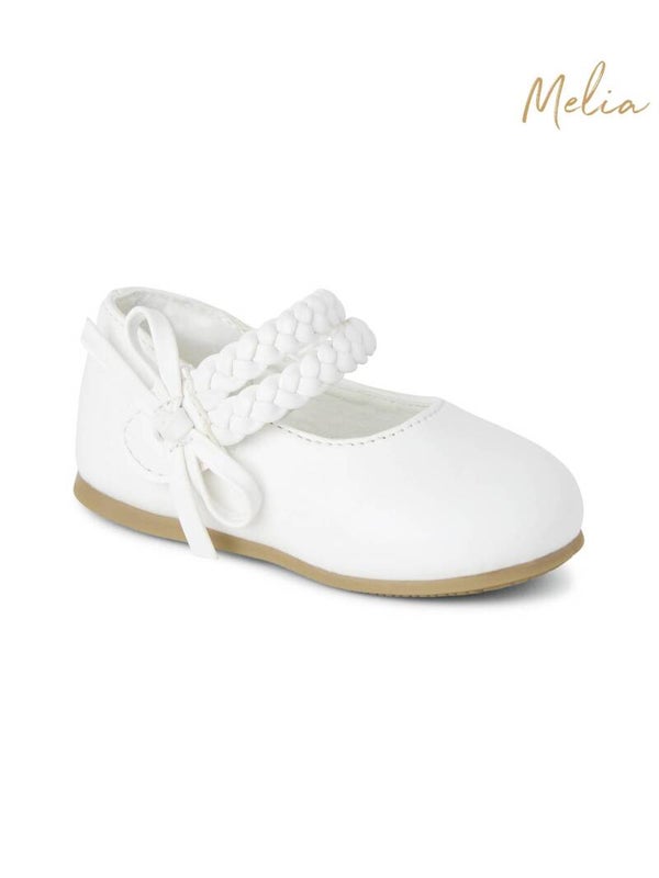 Ophelia White Side Bow Shoes