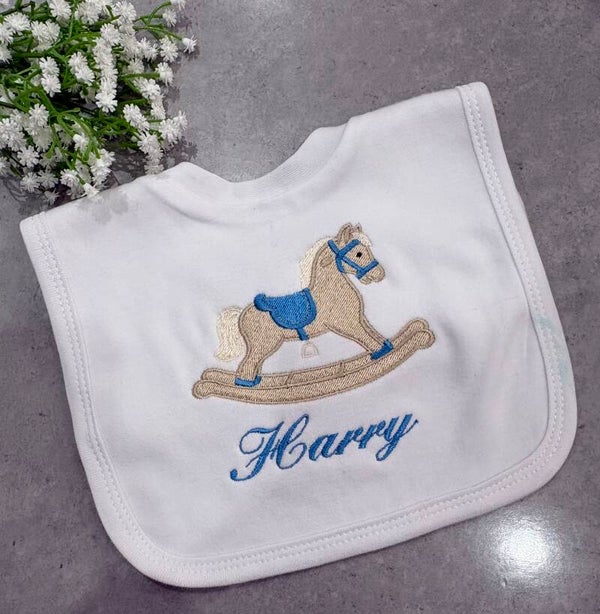 Personalised Rocking Horse Bib