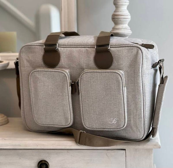 Deluxe Changing Bag (Billie Faiers Oatmeal Herringbone)