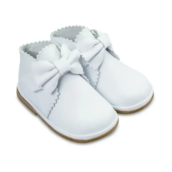 Borboleta White Leather Boots