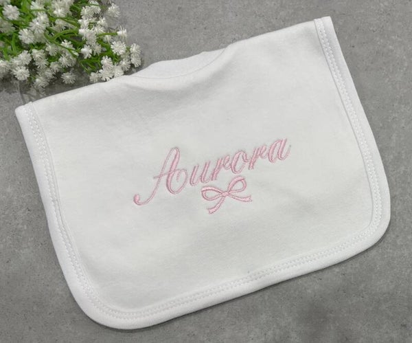 Dainty Bow Personalised Bib