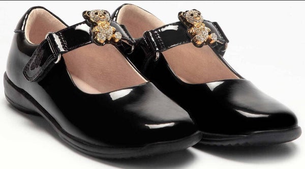 Lelli Kelly Fuzzy Bear School Shoes