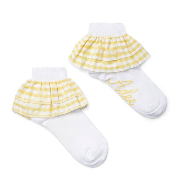 A’Dee Checked Ankle Socks
