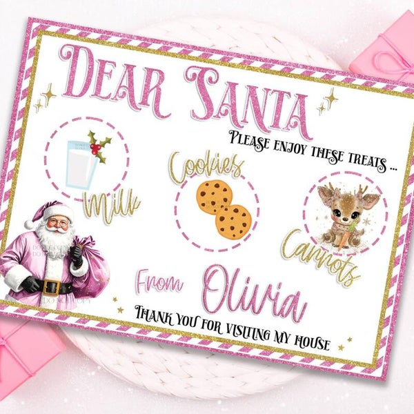 Personalised Dear Santa Christmas Eve Placemat