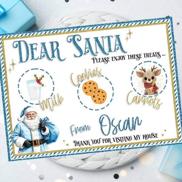 Personalised Dear Santa Christmas Eve Placemat