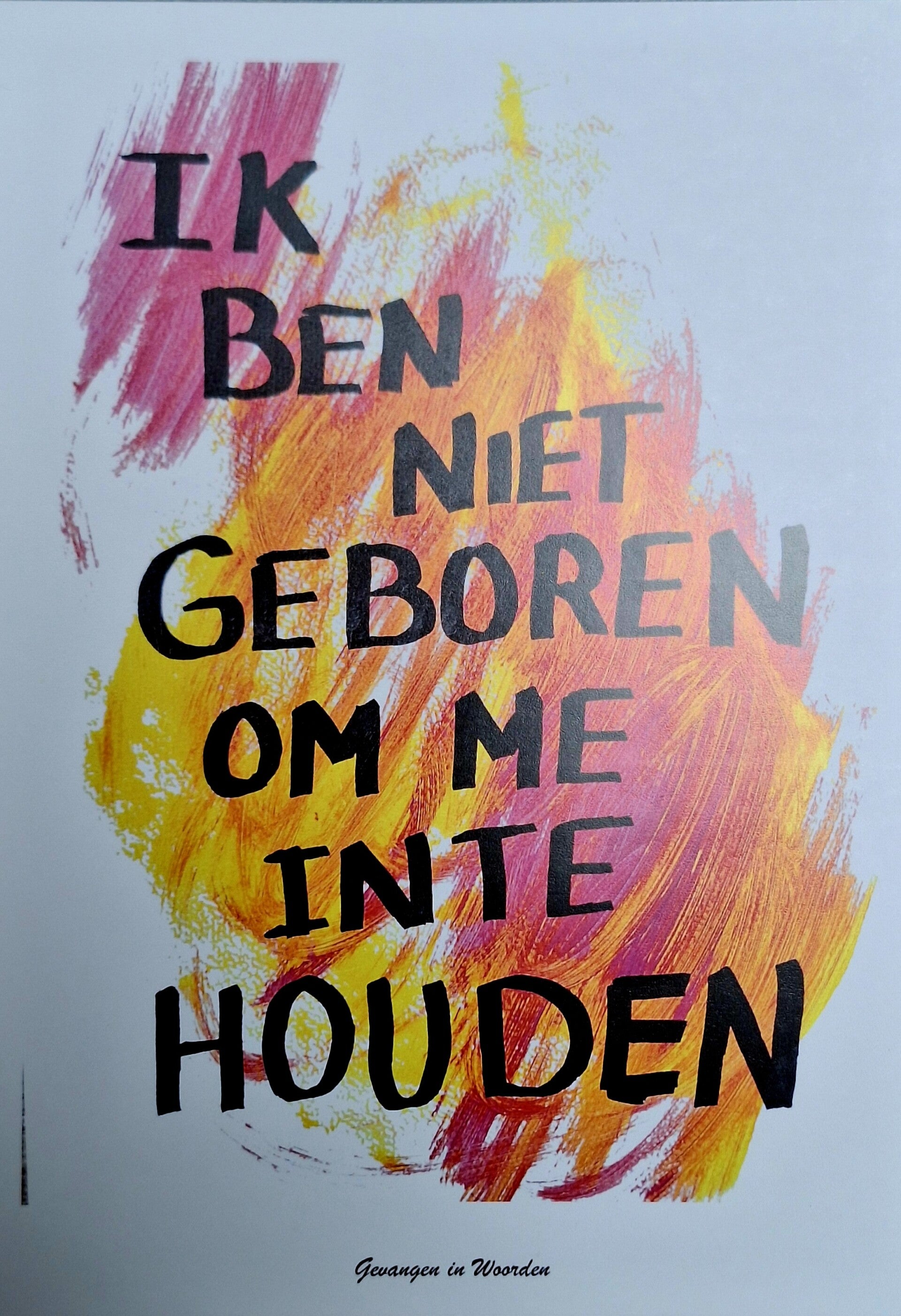 IK BEN NIET GEBOREN OM ME IN TE HOUDEN A4 en A6
