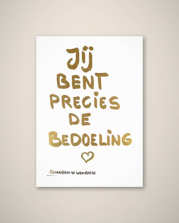 Jij bent precies de bedoeling A5