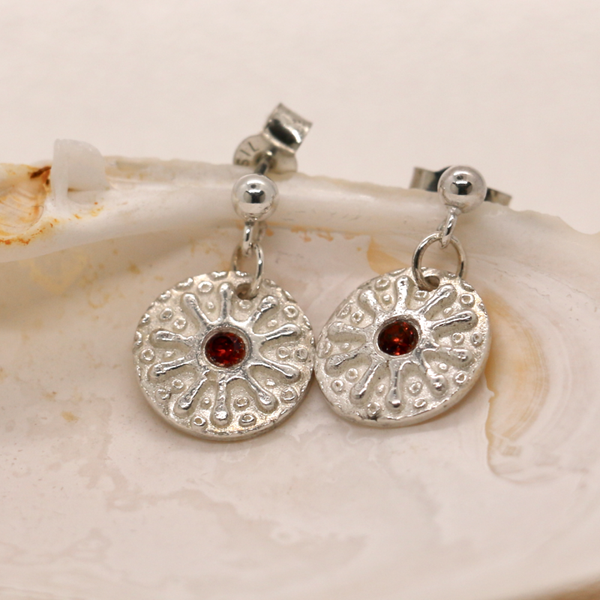 Fine Silver Sun Earrings
