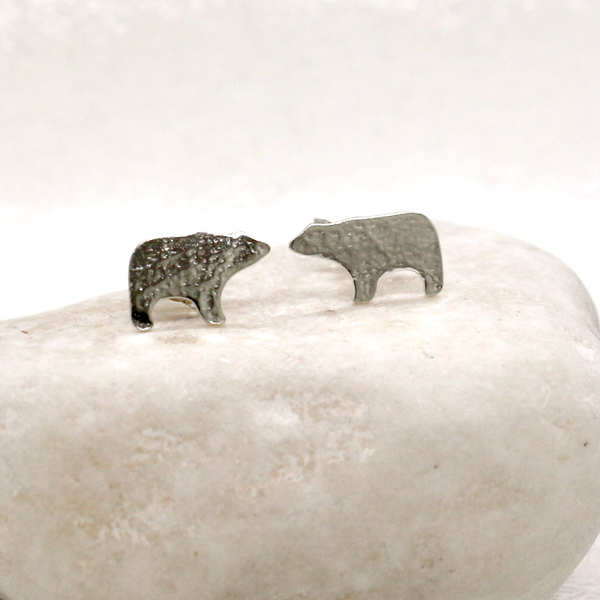 Polar Bear Stud Earrings