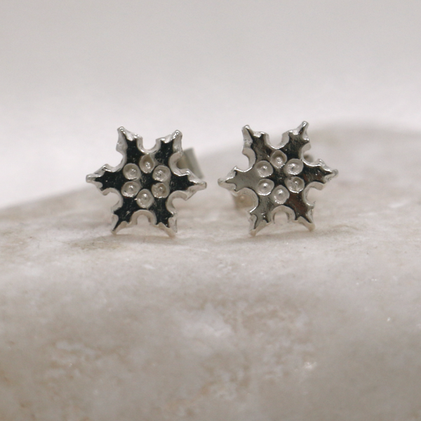 Silver Snowflake Earrings
