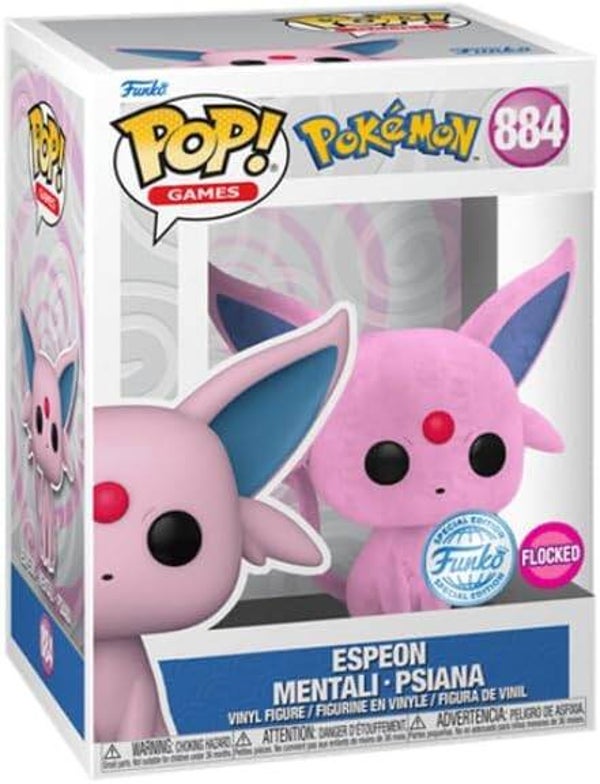Funko pop Pokemon Espeon Flocked 884