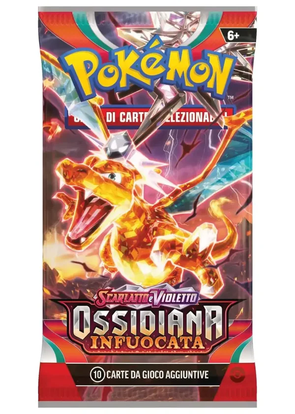 Pokemon Scarlatto e Violetto Ossidiana Infuocata busta 10 carte (ITA)