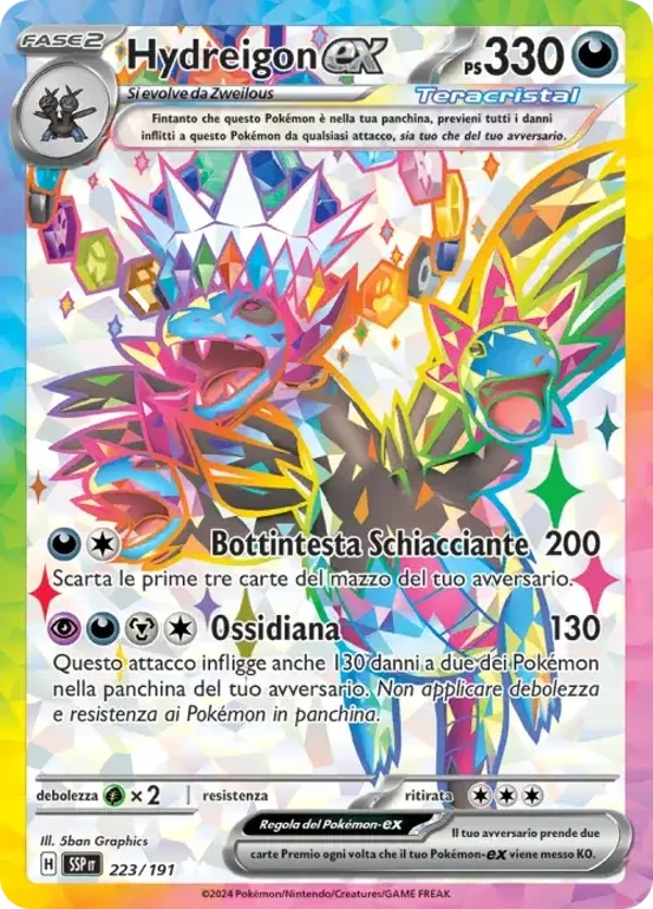 Pokemon Hydreigon ex (SSP 223) Scintille Folgoranti