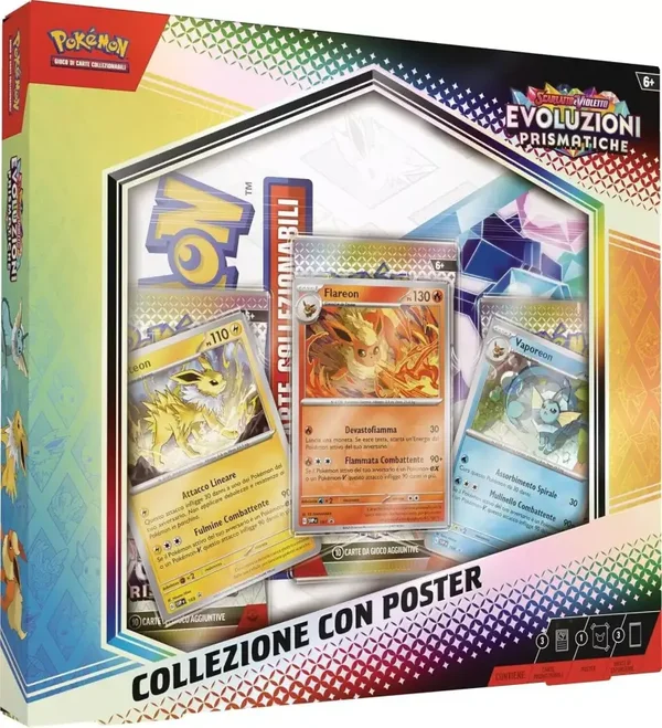 Pokémon Evoluzioni Prismatiche Collezione con Poster