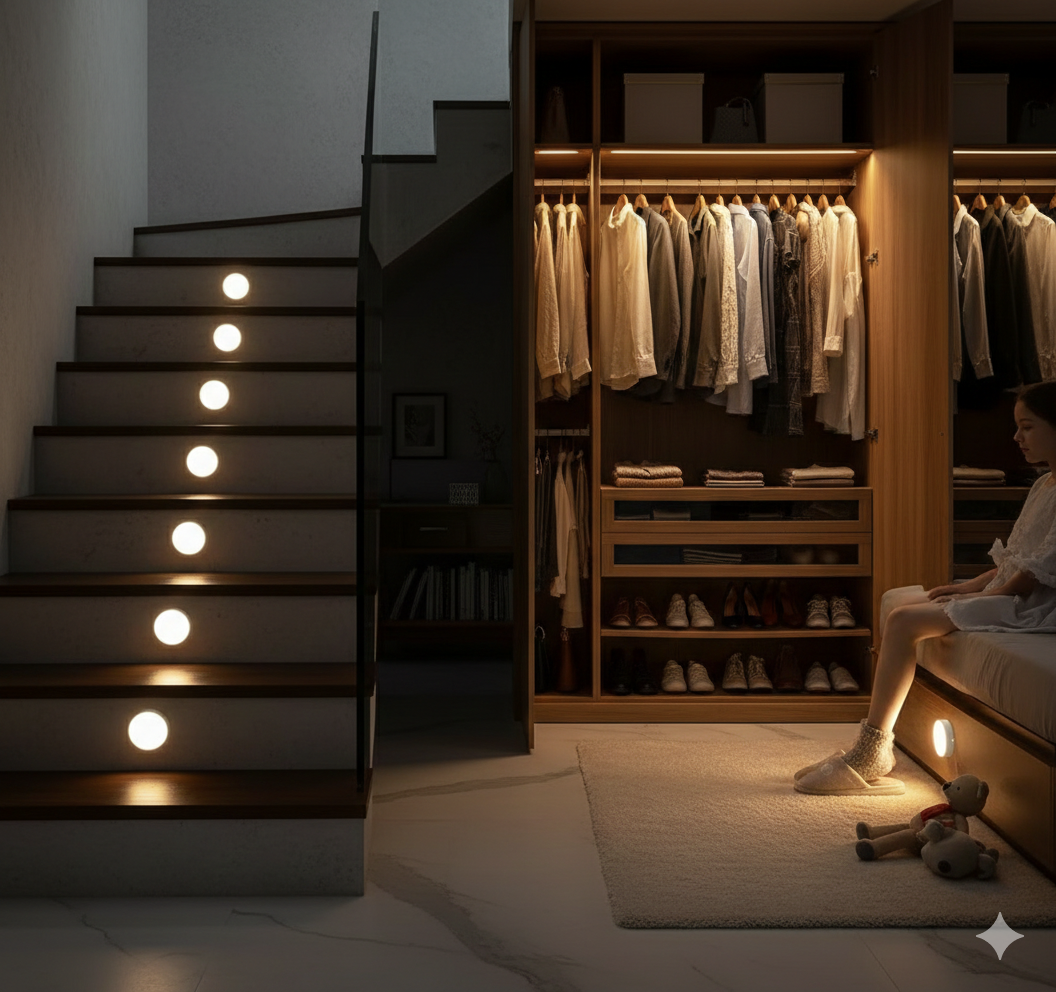 Veilleuse LED sans fil avec détecteur de mouvement