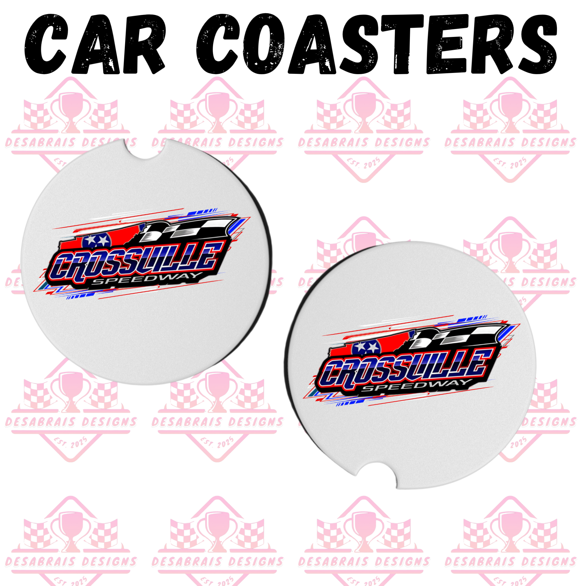 Crossville Speedway Car Coasters